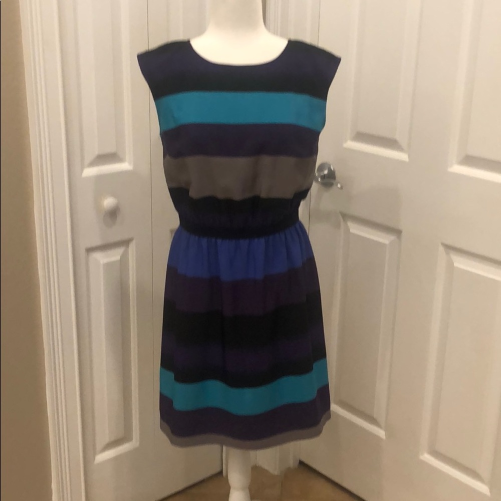 LOFT Sleeveless Striped Dress